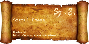 Sztrul Emese névjegykártya